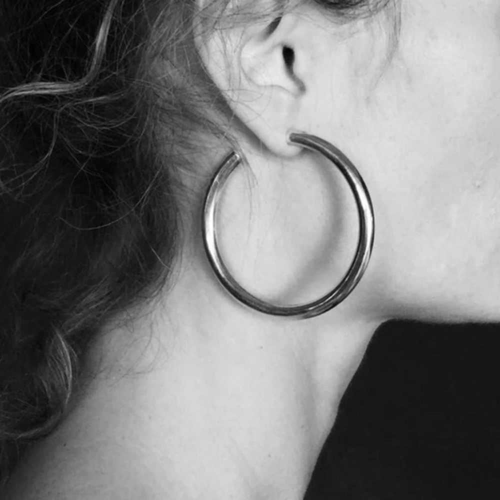 Large Sophie Buhai Silver Hoop Earrings